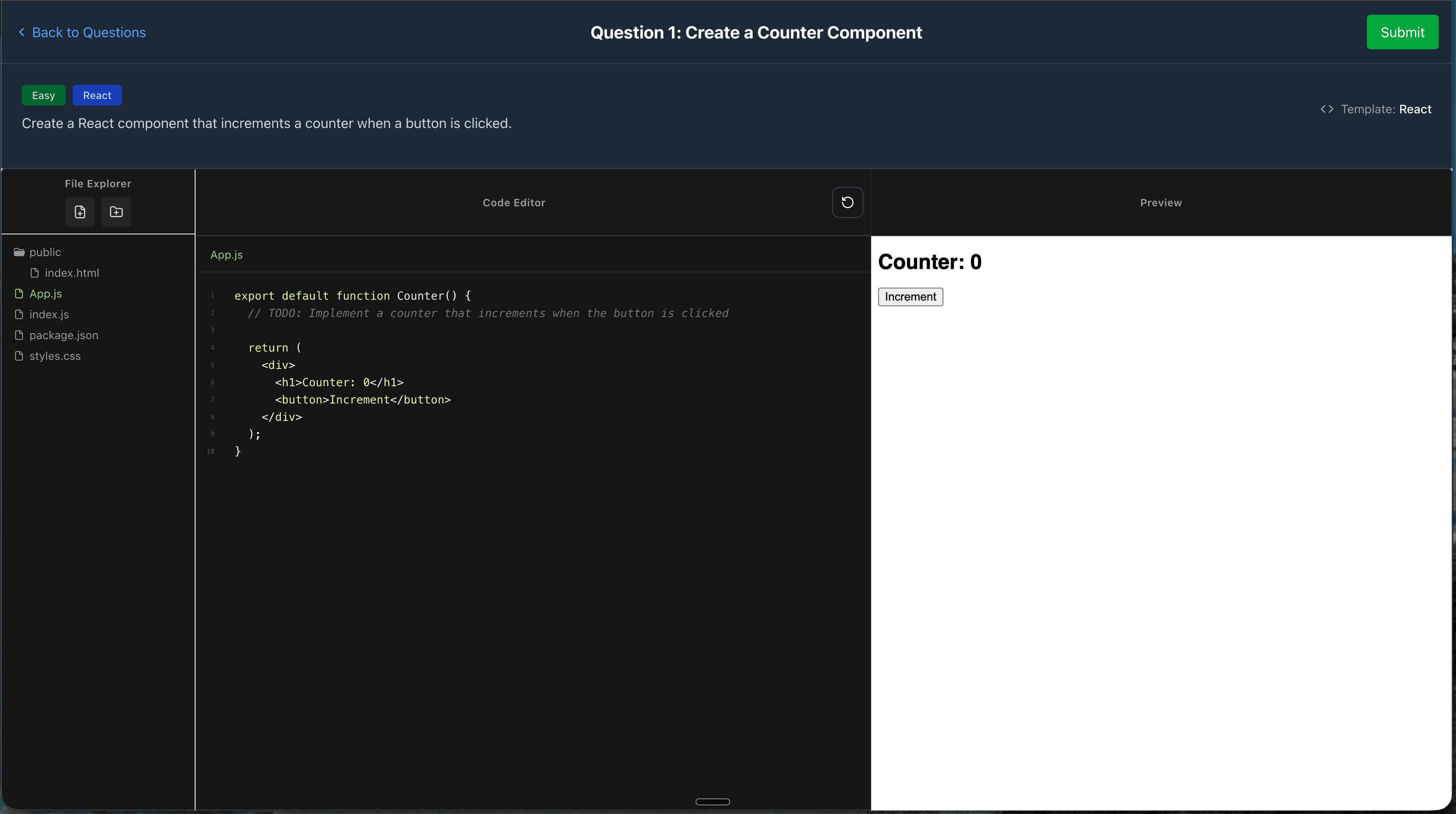 Sandpack Code Editor
