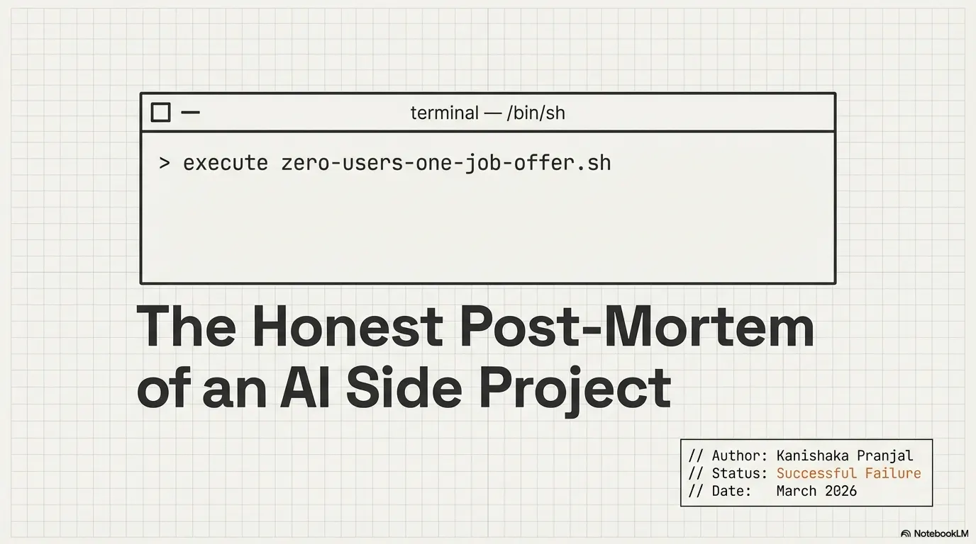 Zero Users, One Job Offer: The Honest Post-Mortem of My AI Side Project